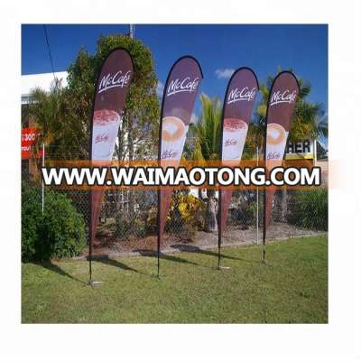 Advertising flying banner stand teardrop beach flag