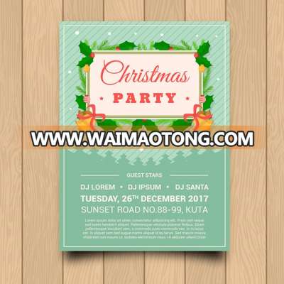 Customized merry christmas hanging banner for shopping mall